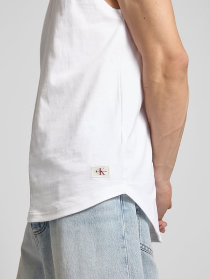 Calvin Klein Jeans Tanktop mit Rundhalsausschnitt Weiss 3