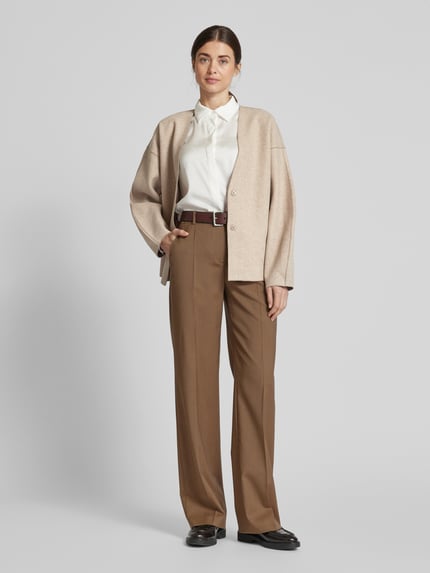 VILA Strickjacke mit Ballonärmeln Modell 'JUICE' Beige 1