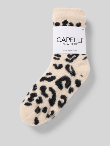 CAPELLI NEW YORK Socken mit geripptem Abschluss Beige 3