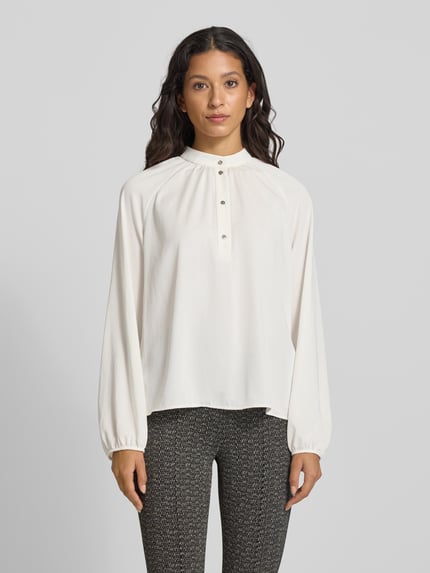 Marc Cain Regular Fit Bluse mit Stehkragen Ecru 4