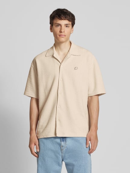 PEGADOR Regular Fit Freizeithemd mit Label-Stitching Modell 'LIBCO' Offwhite 4