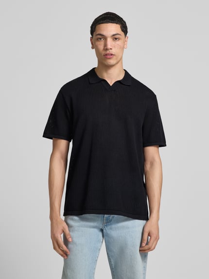 JACK & JONES Strickshirt mit Baumwoll-Anteil Modell 'JERRY' Black 4
