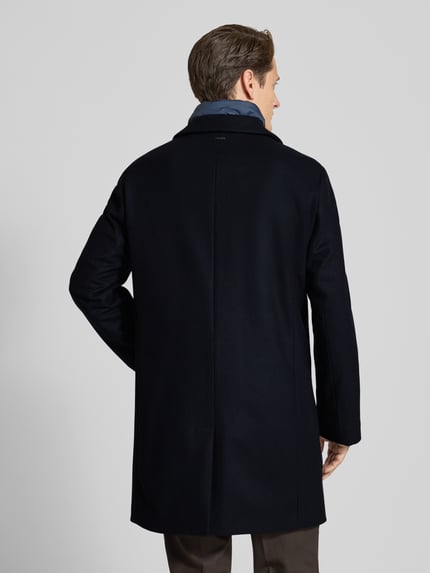 ROY ROBSON Lange jas van scheerwolmix in 2-in-1 look Marineblauw - 5