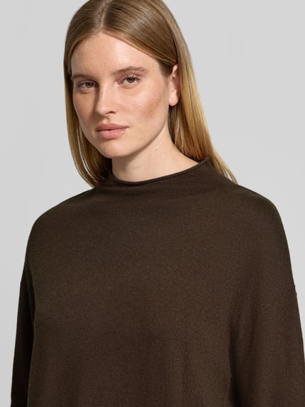 Marc O'Polo Pullover mit Mock Neck Dunkelbraun 3