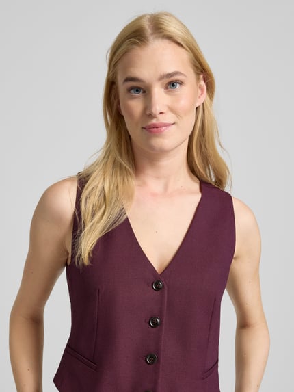 Christian Berg Woman Selection Weste mit V-Ausschnitt Pflaume 3