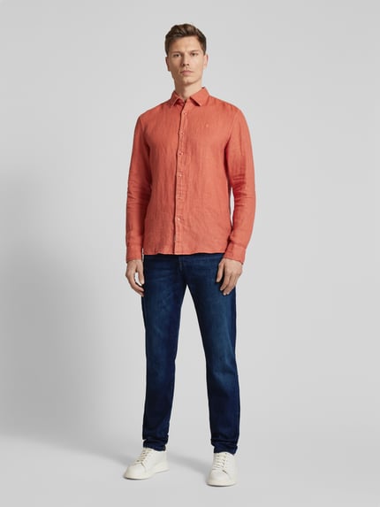 BOSS Orange Regular Fit Jeans im 5-Pocket-Design Modell "Re.Maine" Dunkelblau 1
