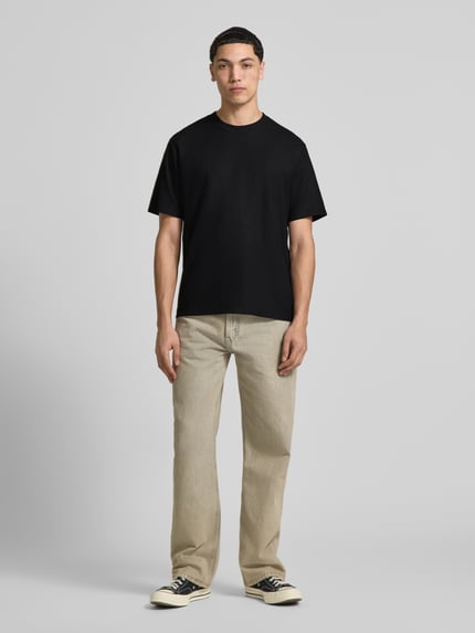 JACK & JONES t-shirt ze stójką model 'AUSTIN' BLACK 1