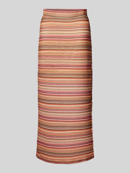 OBJECT Maxirok met ajourpatroon, model 'ISA ARTHINE' Fuchsia - 2