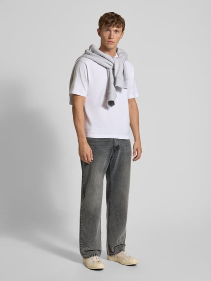 REVIEW Baggy Fit Jeans im 5-Pocket-Design Dunkelgrau 1