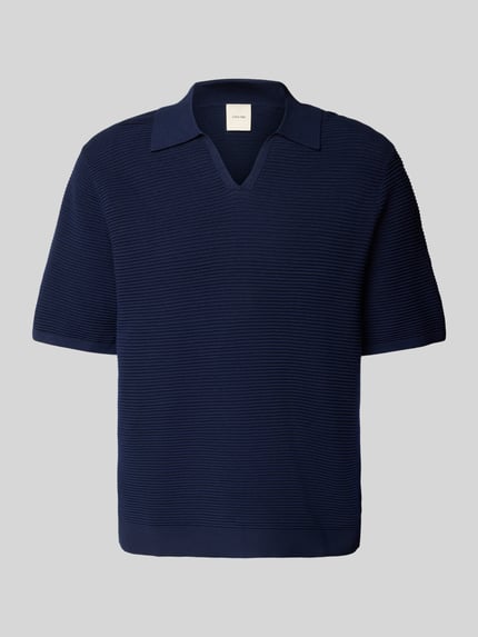 CK Calvin Klein Regular Fit Poloshirt mit V-Ausschnitt Marine 2