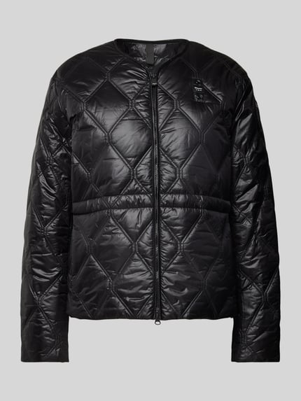 Blauer USA Steppjacke mit Label-Badge Modell 'TAFT' Black 2