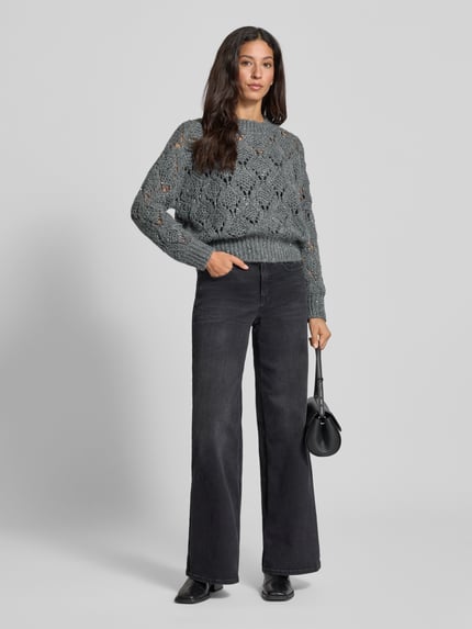 Rich & Royal Strickpullover mit Woll-Alpaka-Anteil Dunkelgrau 1