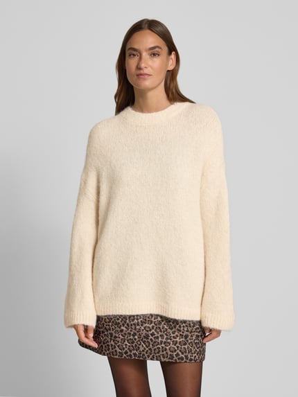 Selected Oversized gebreide pullover van alpacamix, model 'GABRIELLA' Offwhite - 4