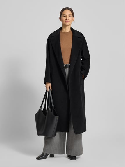 Weekend Max Mara Regular Fit Mantel aus Woll-Alpaka-Mix mit Mohair-Anteil Modell 'TEMPERA' Black 1
