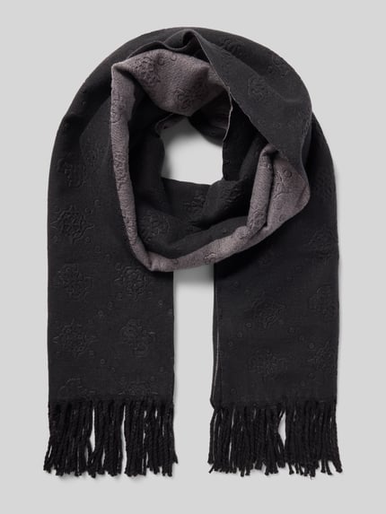 GUESS Sjaal met viscose en koordjes Zwart - 1