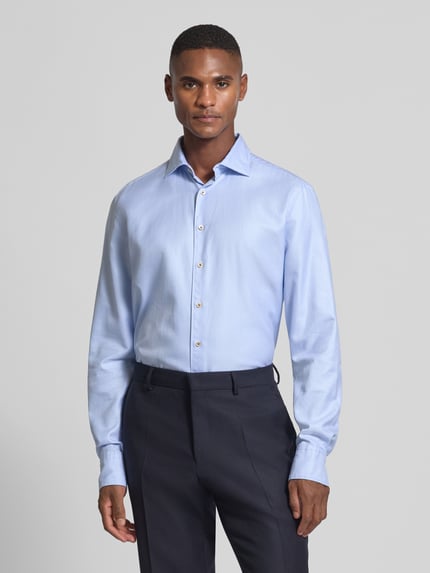 Stenstroms Regular Fit Businesshemd mit Kentkragen Modell 'cuff' Blau 4