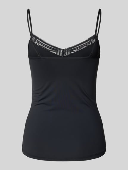 Marc O'Polo Shaped Fit Trägertop mit Spitzenbesatz Black 3