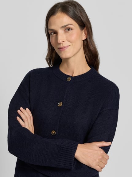Christian Berg Woman Relaxed Fit Strickjacke mit Baumwoll-Anteil Dunkelblau 3
