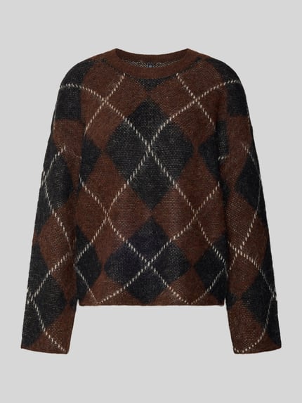 ONLY Pullover mit weicher Wollmischung Schoko 2