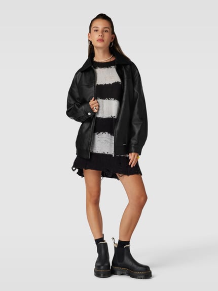REVIEW Oversized Lederjacke Black 1