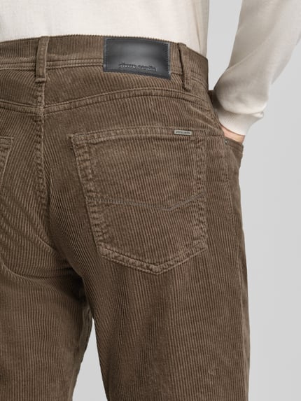 Pierre Cardin Spodnie sztruksowe o kroju straight fit z elastycznej mieszanka bawełny model 'Laval' Antracytowy 3
