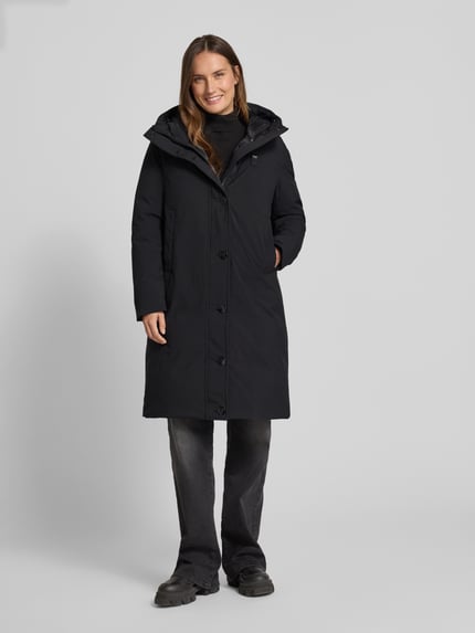 Blauer USA Płaszcz puchowy z detalem z logo Model „ARGYLLE” Czarny 1