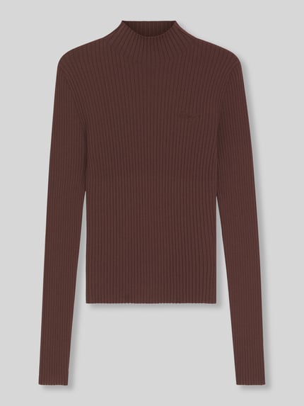 HUGO Blue Langarmshirt mit Logo-Stitching Sarmia_B Hazel 2