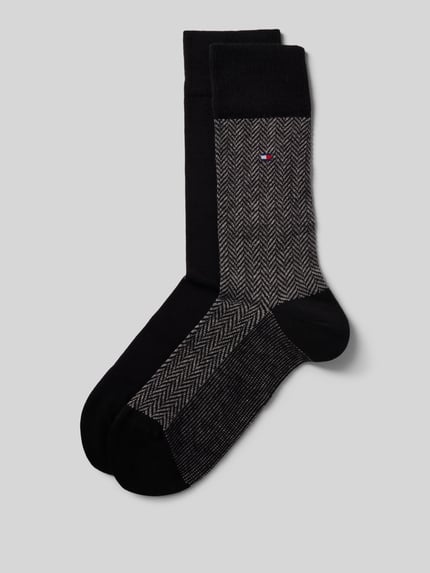Tommy Hilfiger Strümpfe aus Baumwoll-Mix im 2er-Pack Black 1