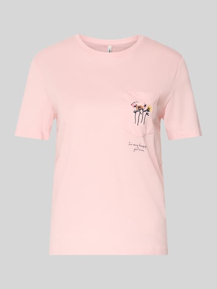 Regular Fit T-Shirt aus reiner Baumwolle Modell 'POLLY' Shop The Look MANNEQUINE