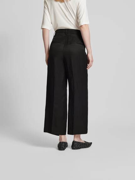 Anine Bing Stoffen broek met bandplooien Zwart - 5
