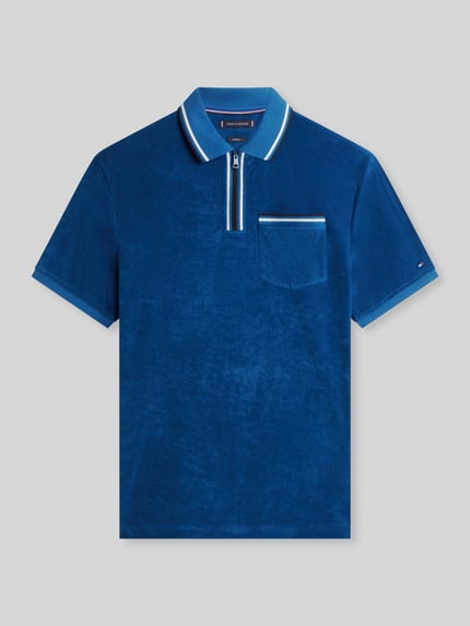 Tommy Hilfiger regular fit poloshirt van badstof Donkerblauw - 2
