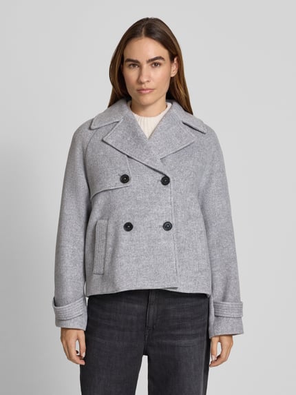 s.Oliver RED LABEL Regular fit jack met wol Lichtgrijs gemêleerd - 4