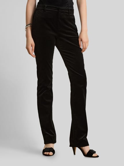 Lauren Ralph Lauren Regular Fit Business-Hose mit Samtstruktur Black 4