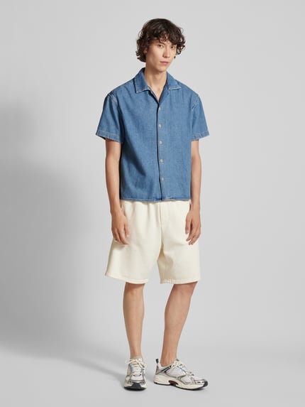 JACK & JONES Regular Fit Jeanshemd mit 1/2-Arm Modell 'CABANA' Hellblau 1