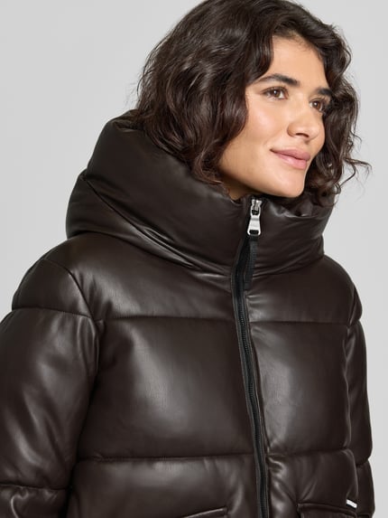 khujo Steppjacke in Leder-Optik Modell 'AURORA2' Dunkelbraun 3