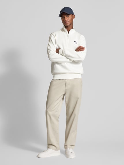 Lacoste Regular Fit Sweatshirt aus reiner Baumwolle Modell 'HERITAGE' Offwhite 1