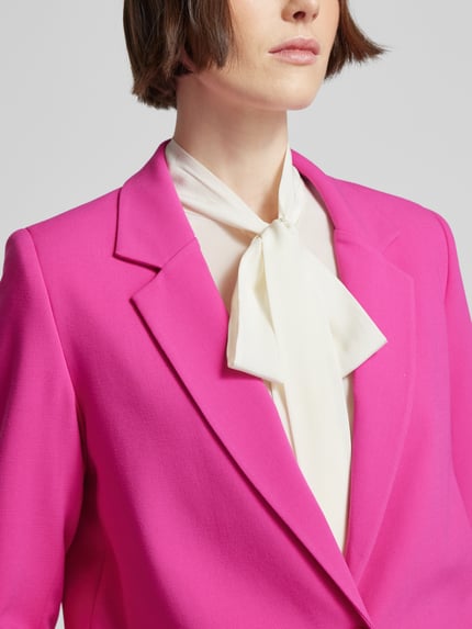Milano Italy Lange blazer met reverskraag Felroze - 3