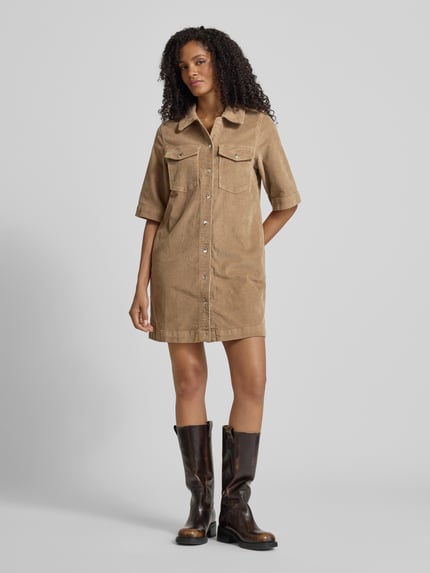 VERO MODA Flatteuze vrijetijdsjurk van katoenmix, model 'FENJA' Zand - 1