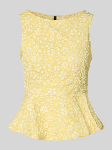 shaped fit peplum top met bloemenpatroon model 'FIONA' Shop The Look MANNEQUINE