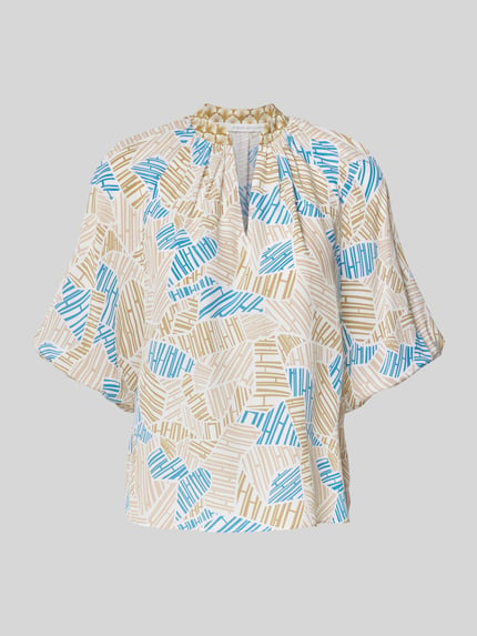 HERZENS Loose fit blouseshirt van pure zijde Kaki - 2
