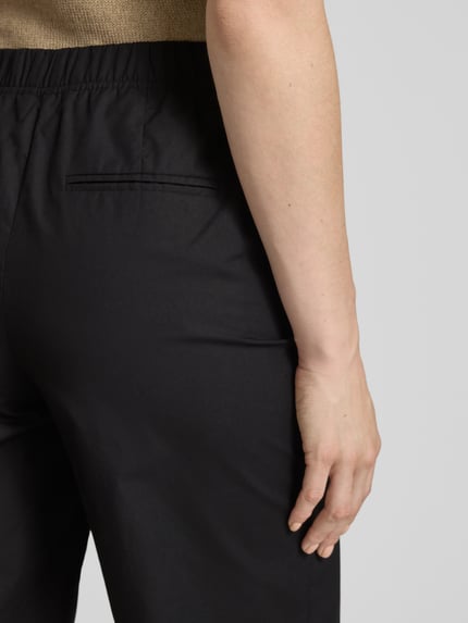 Stefanel Relaxed Fit Culotte aus reiner Baumwolle Black 3