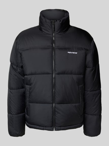 REVIEW Steppjacke mit Label-Print Black 2