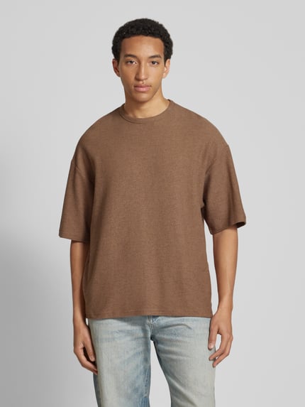 REVIEW T-Shirt mit Strukturmuster Mud 4