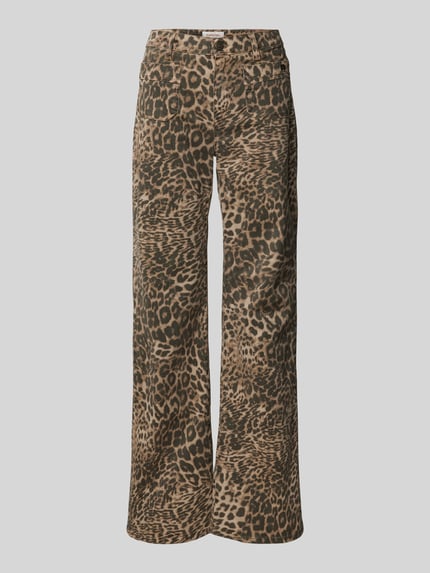 GANG Wide Leg Jeans mit Eingrifftaschen Modell 'Jessi' Hellbraun 2