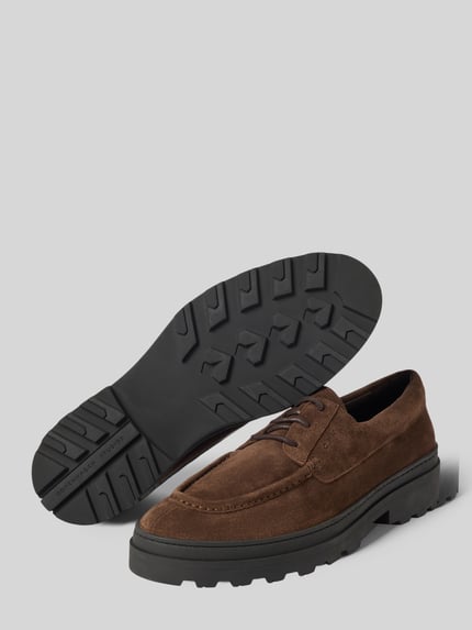 Copenhagen Schnürschuh aus Rindvelours mit Profilsohle Dunkelbraun 4