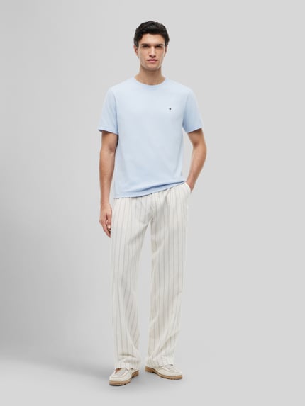 Tommy Hilfiger Regular Fit T-Shirt aus reiner Baumwolle Hellblau 1