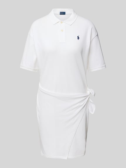 Polo Ralph Lauren Polokleid mit Knotendetail Weiss 2