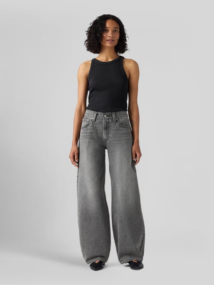 Levi's® Regular Fit Baggy Jeans mit High Waist Anthrazit 1