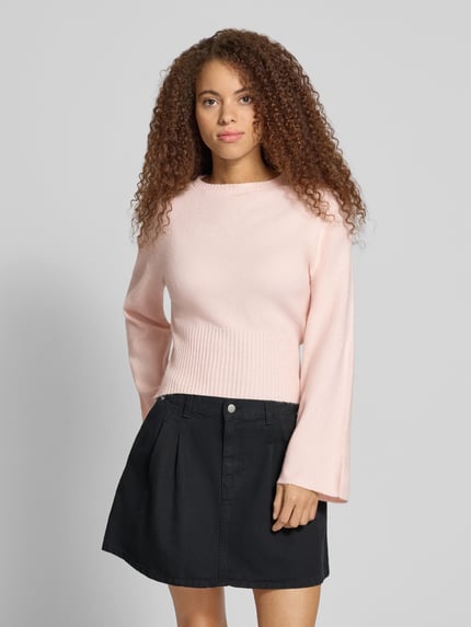 ONLY Pullover mit ausgestelltem Ärmelabschluss Hellrosa 4
