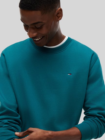 Tommy Jeans regular fit sweatshirt van katoenmix Groen - 3